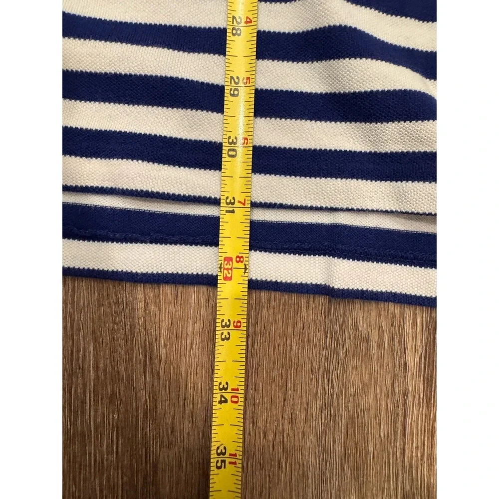 VTG Polo Ralph Lauren Mens Blue White Stripe 2XL Pony Pocket Preppy‎ Casual